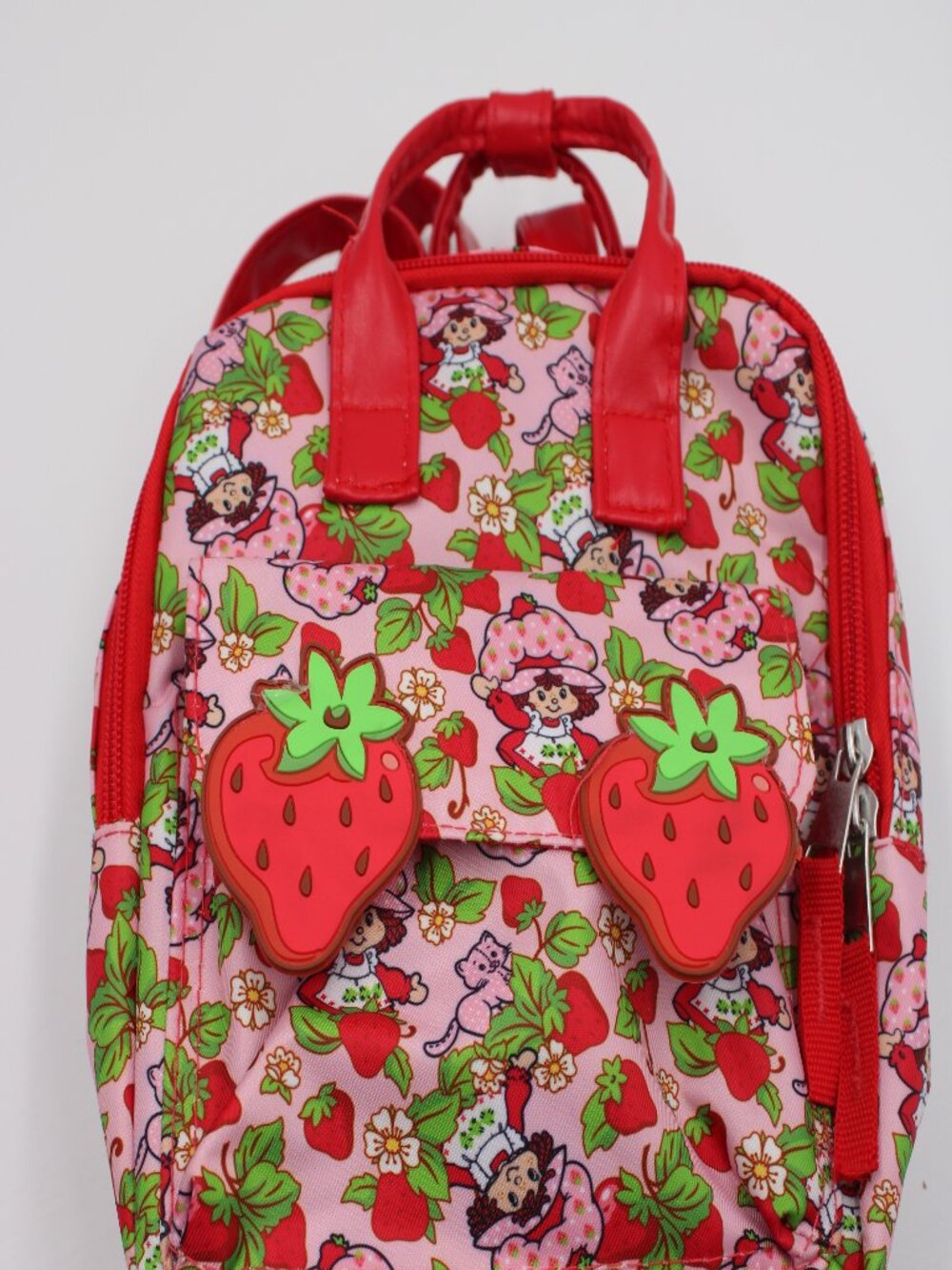 The World Of Strawberry Shortcake Mini 9" Backpack Bag Purse Pink & Red Clean